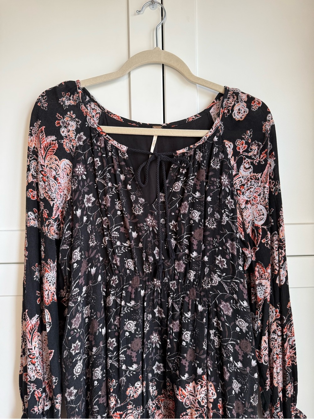 Free People Lucky Lucy Boho Floral Swing Mini Dress Tunic XS - Picture 4 of 9